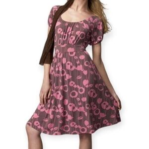 Elle Brown and Pink Dress Sz.M EUC.